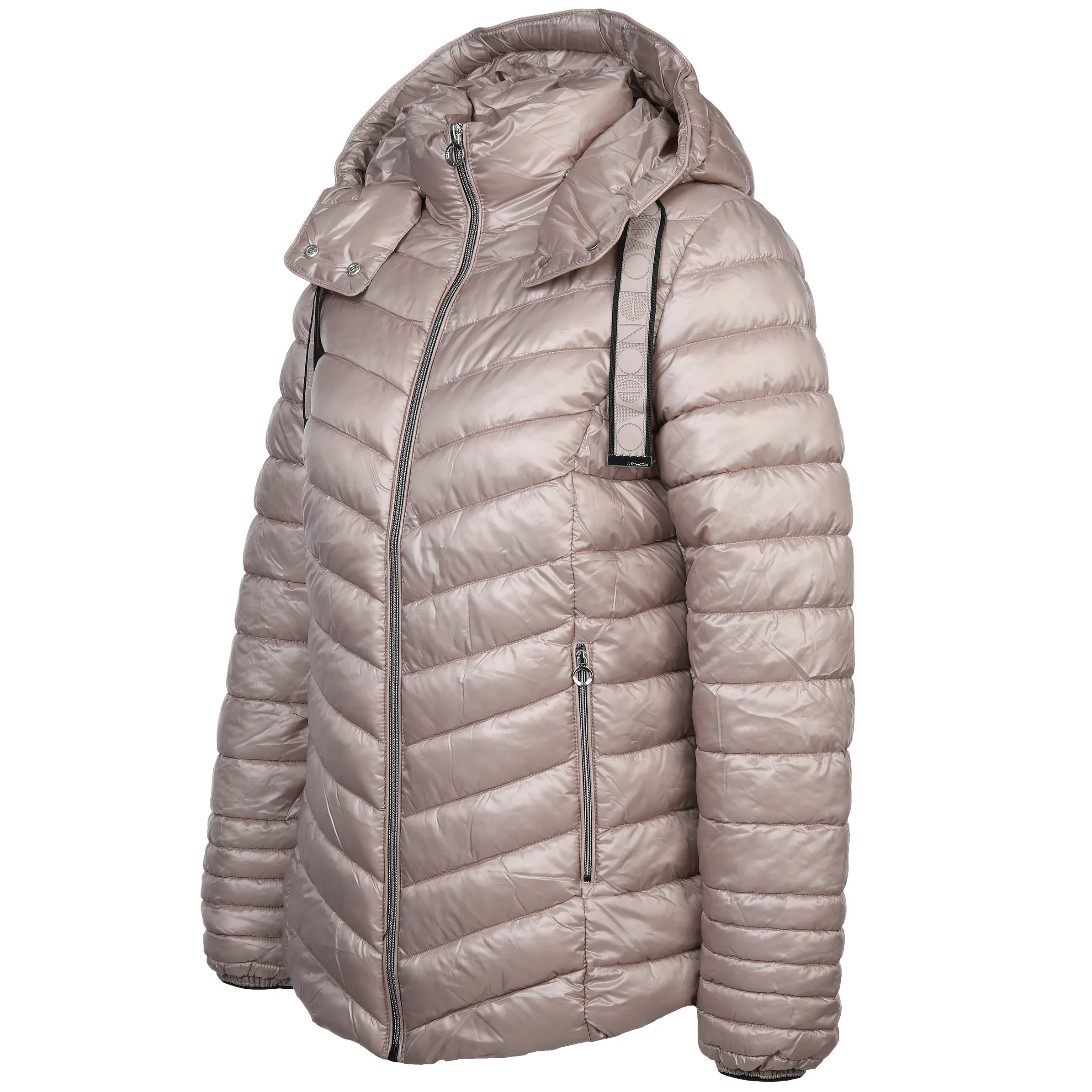 Damen Steppjacke mit abnehmbarer kapuze