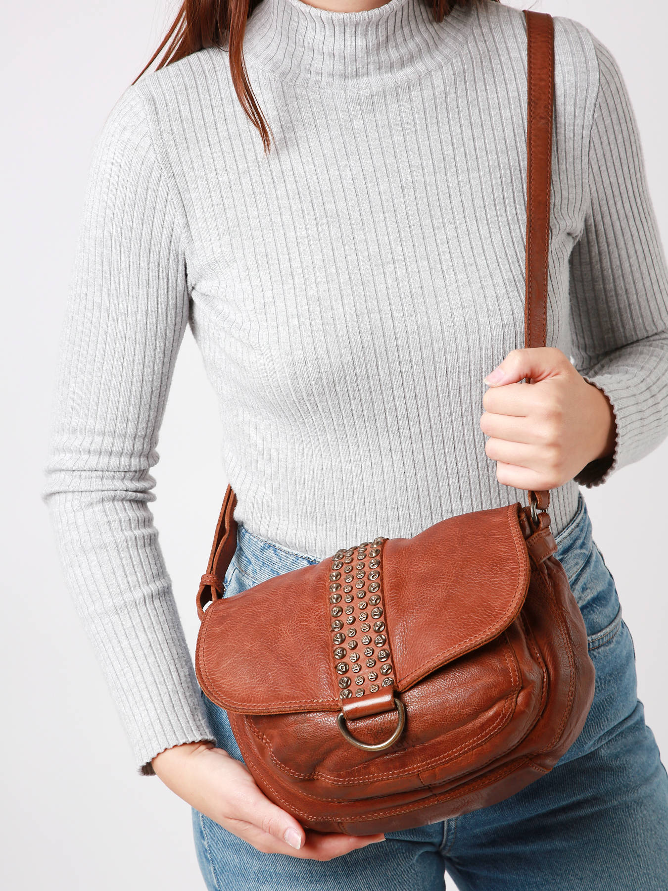 Sac bandoulire Toscane cuir BASILIC PEPPER