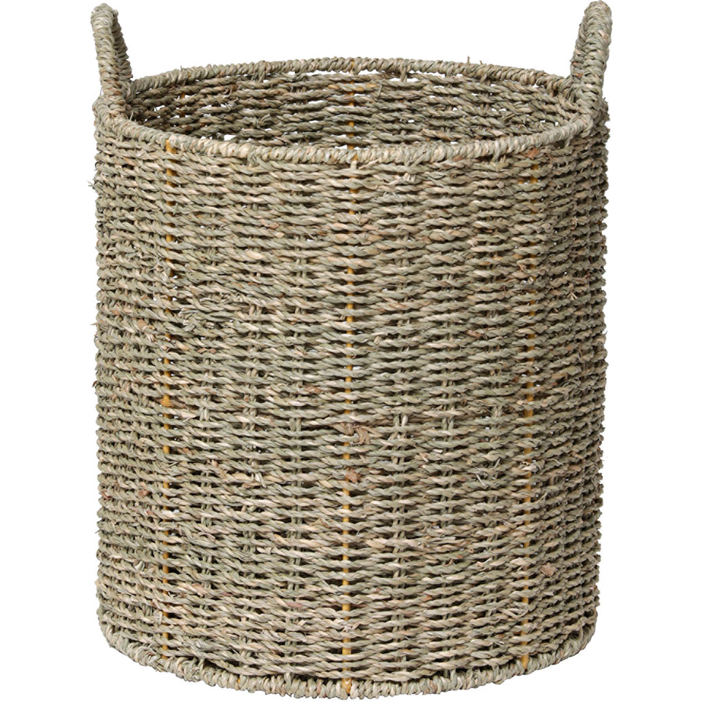 Panière à linge ronde matière végétale 31x39cm