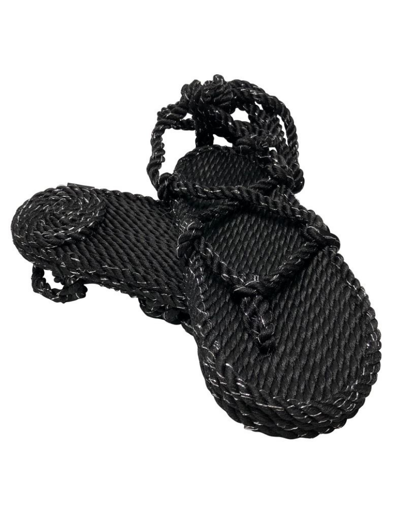 NOMADIC SANDALES FEMME ROMANO NOIR & ARGENT
