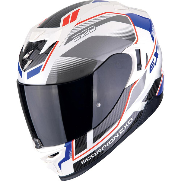 Scorpion - Casque Exo-520 Evo Air Lena Noir Brillant / Bleu / Rouge