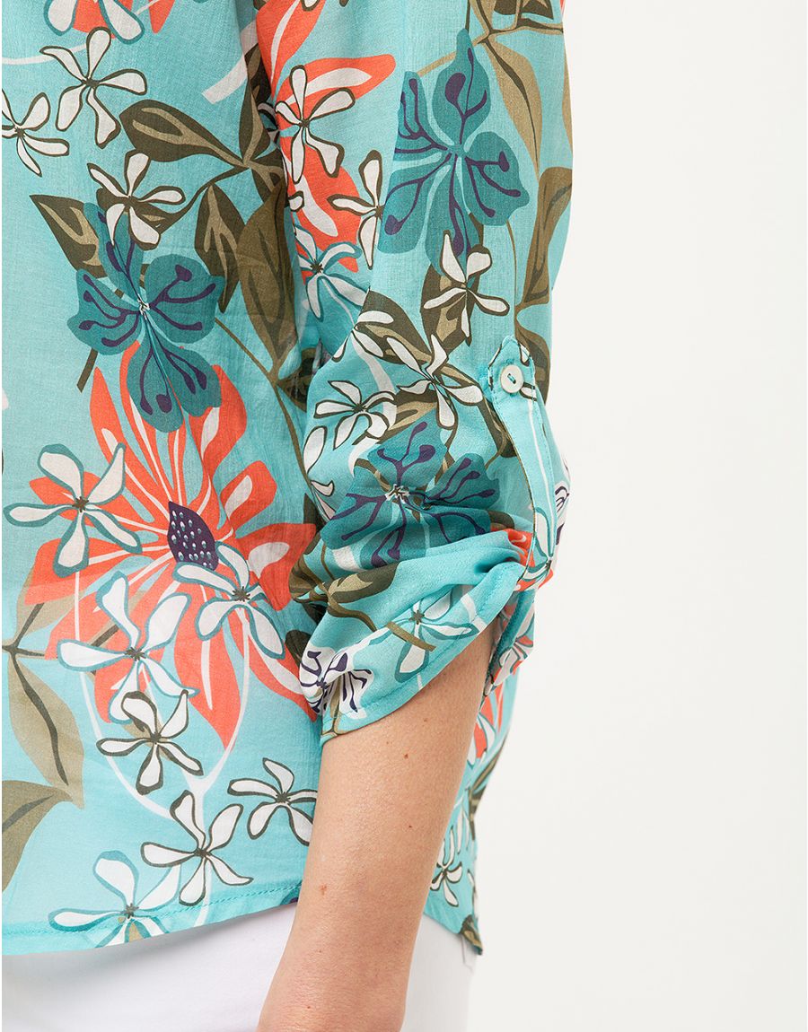 Blouse 100% coton bleu