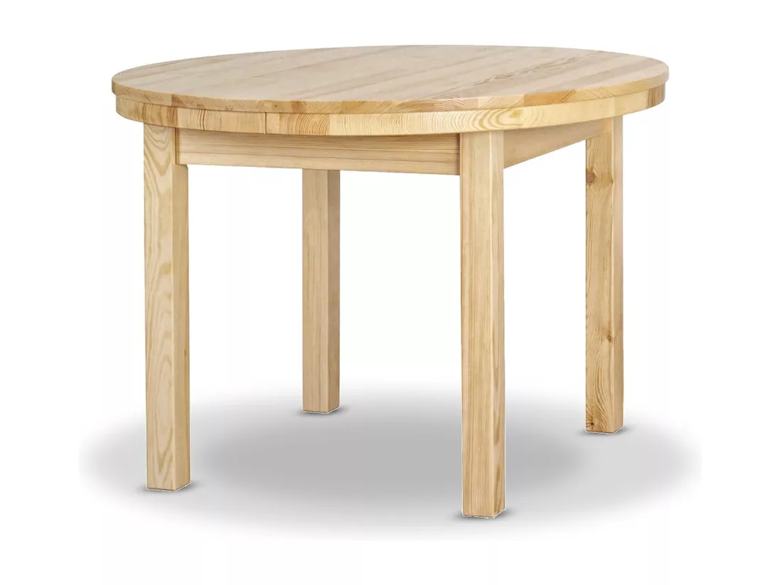 Table ronde 100 - 150 cm table extensible en bois, pin
