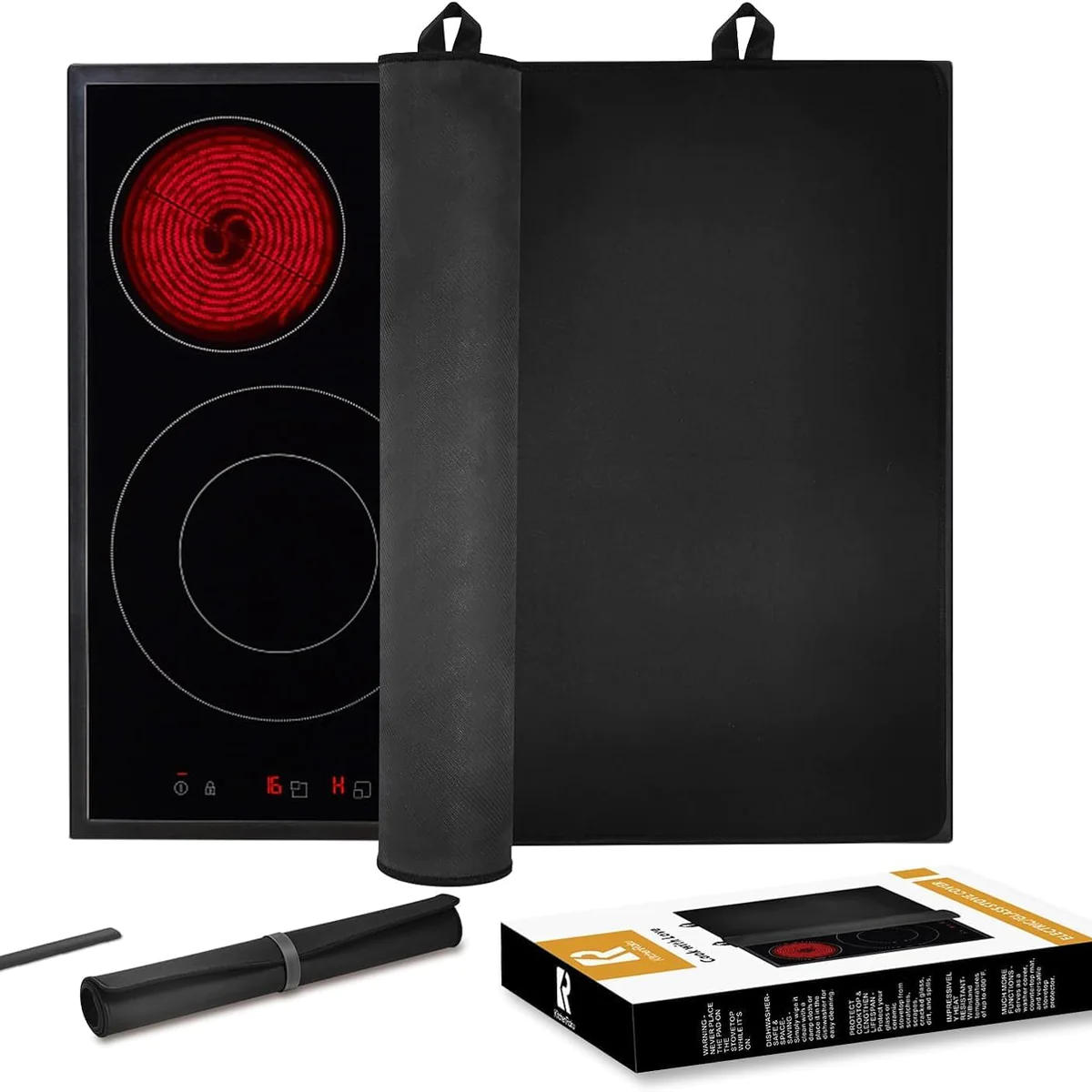 Tapis pour Plaques à Induction 78 x 52 cm noir Vendos85