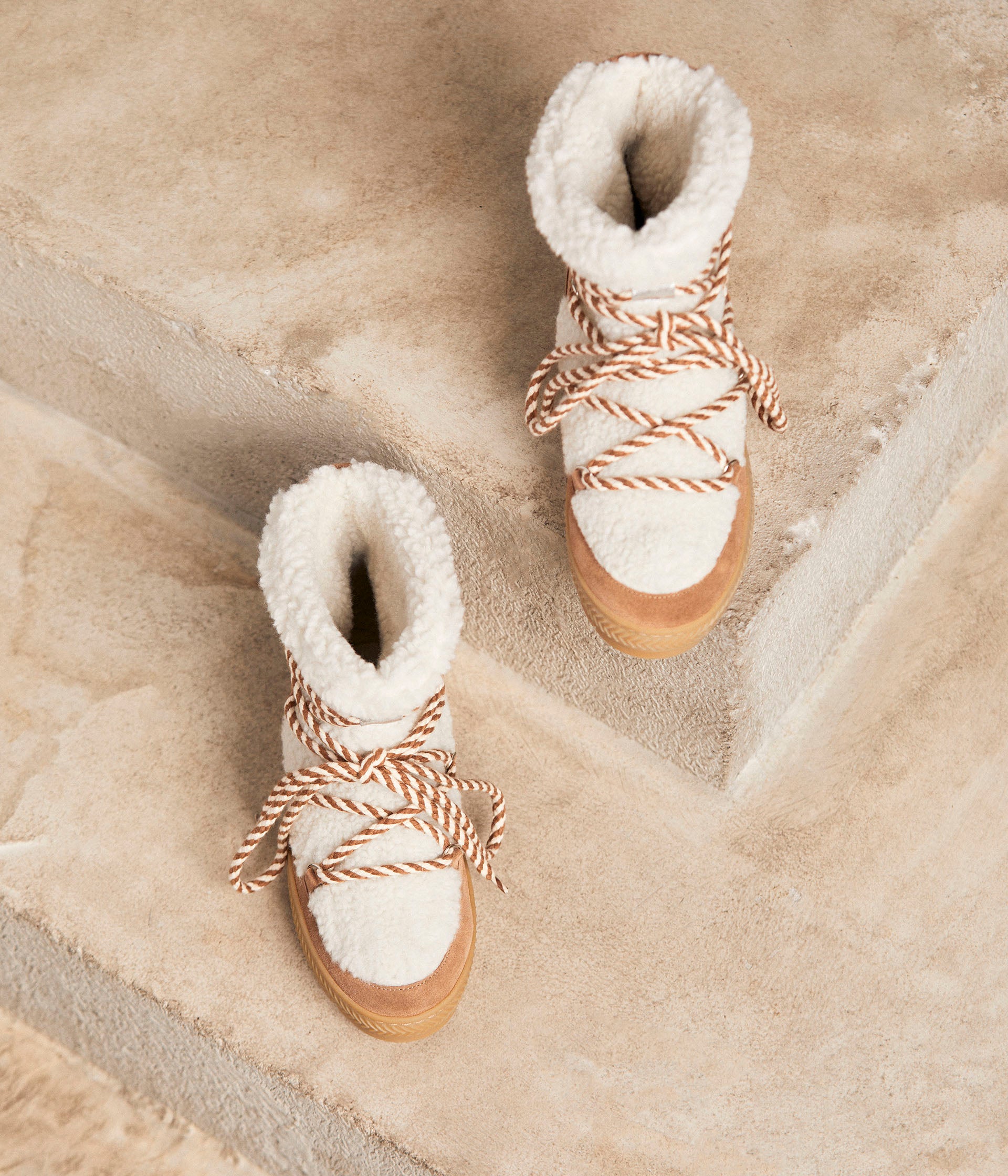 Boots camel velours Cherine