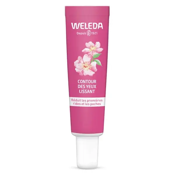 Creme suavizante para contorno dos olhos Weleda, rosa mosqueta e chá branco, 12 ml