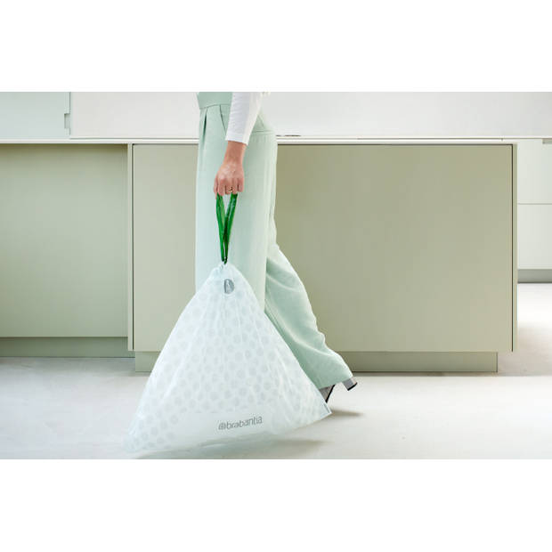 Brabantia PerfectFit afvalzak met trekbandsluiting code H, 50-60 liter, 10 stuks/rol - White