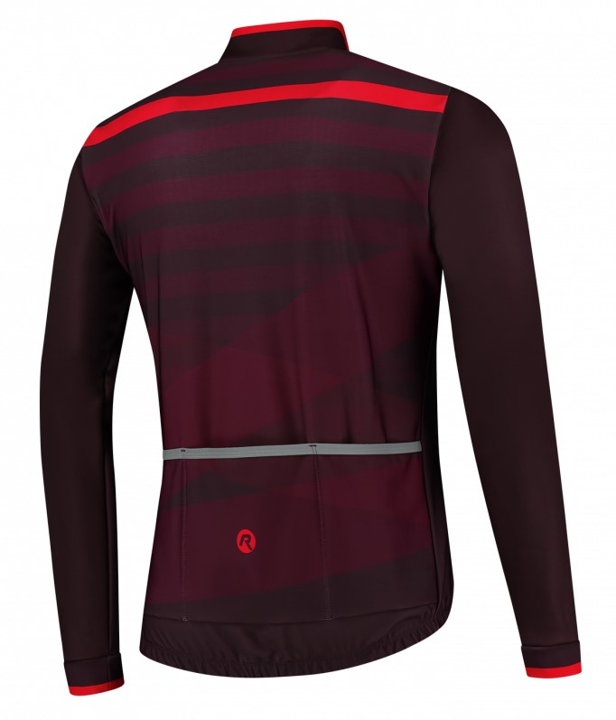 Rogelli Stripe Vinterjakke - Bordeaux/Rød
