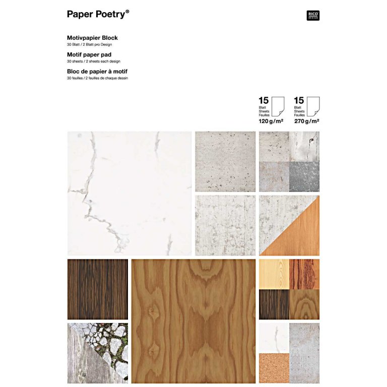 Motivpapier Block, Architektur