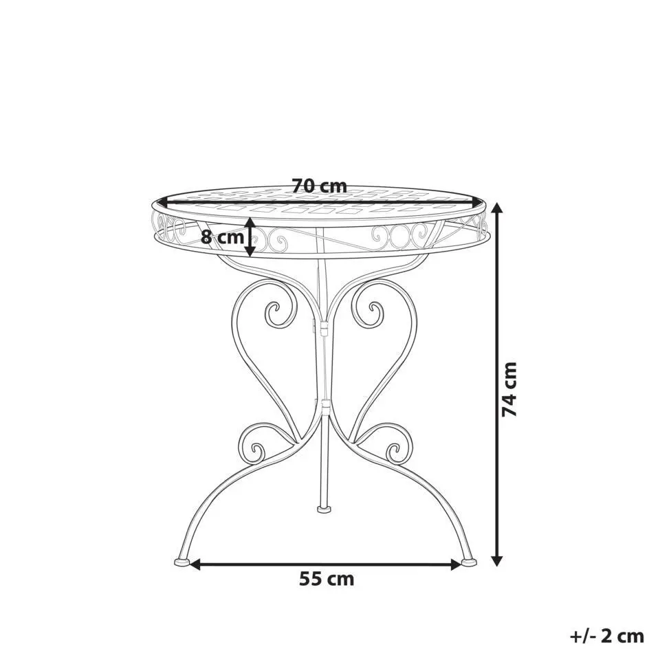 ALBINIA - Tuintafel - Groen - 70 x 70 cm - IJzer
