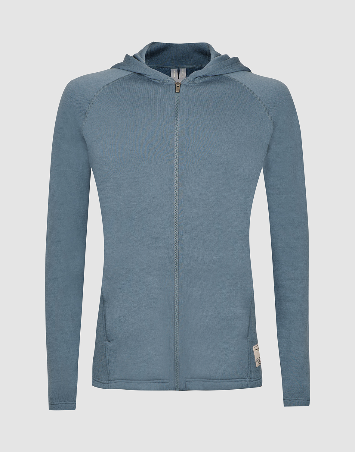 Vest met capuchon van merinowol terry voor heren