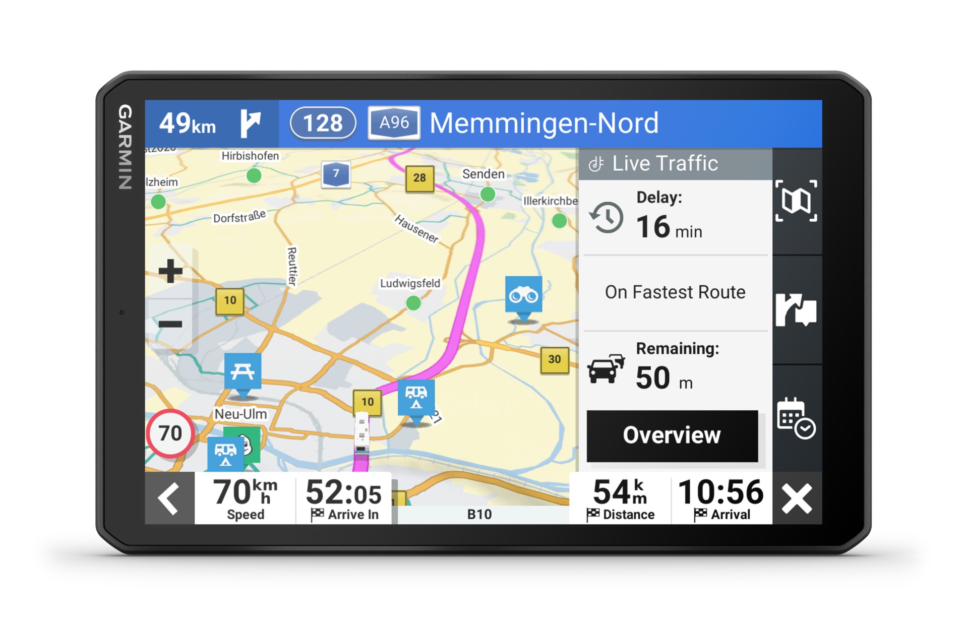 Garmin Navigationsgerät »Camper 895 EU« (Europa (45 Länder) Karten-Updates) Bluetooth