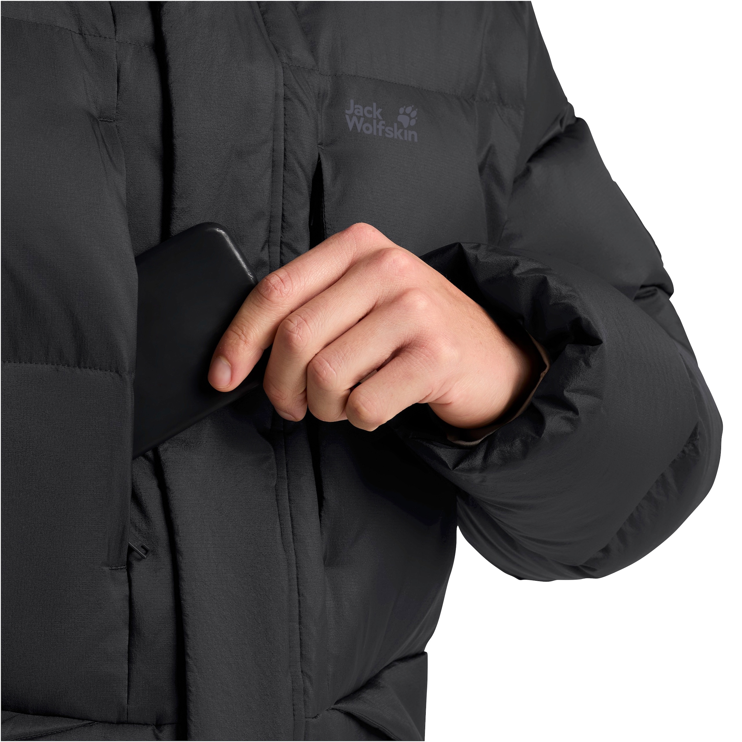 Jack Wolfskin Daunenjacke »ICY HILL COAT« mit Kapuze Wärmend, winddicht, Daunenparka