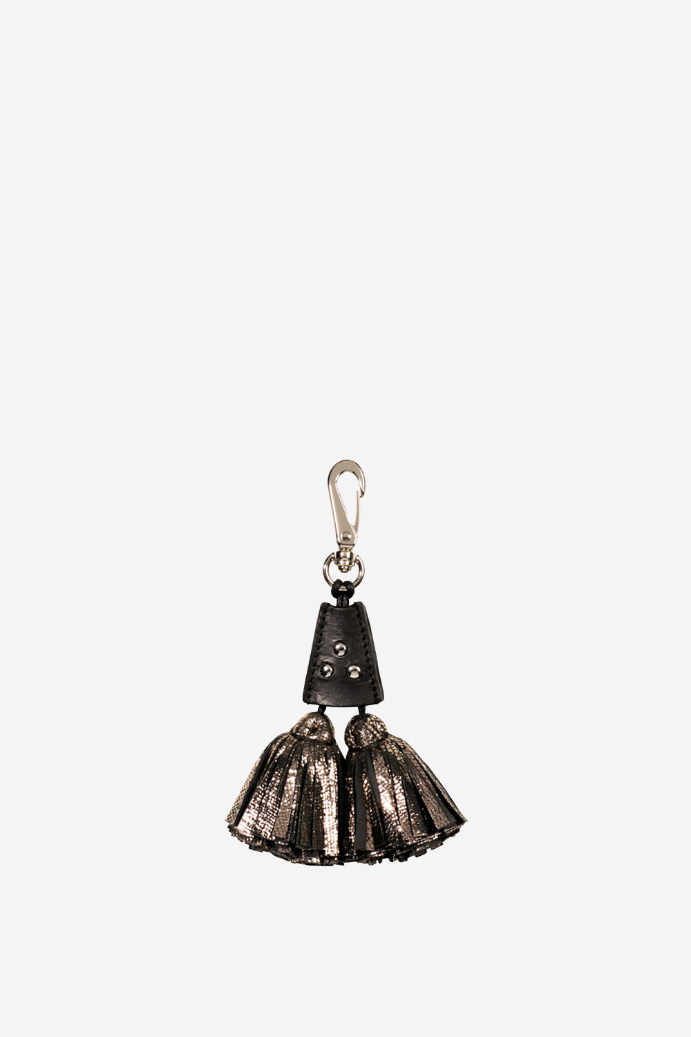 Leather pompon twin