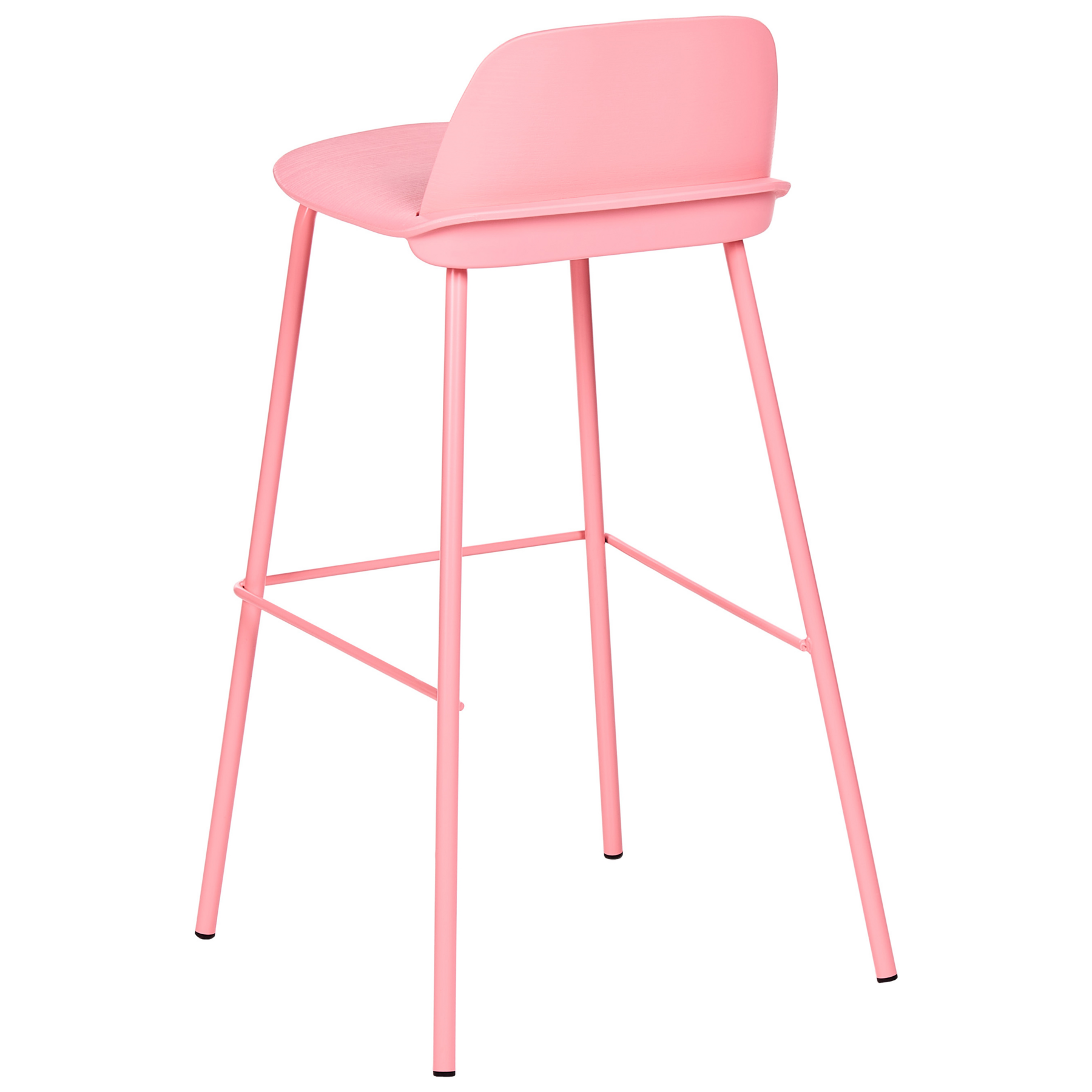 Beliani - MORA - Barkruk set van 4 - Pastelroze - Synthetisch