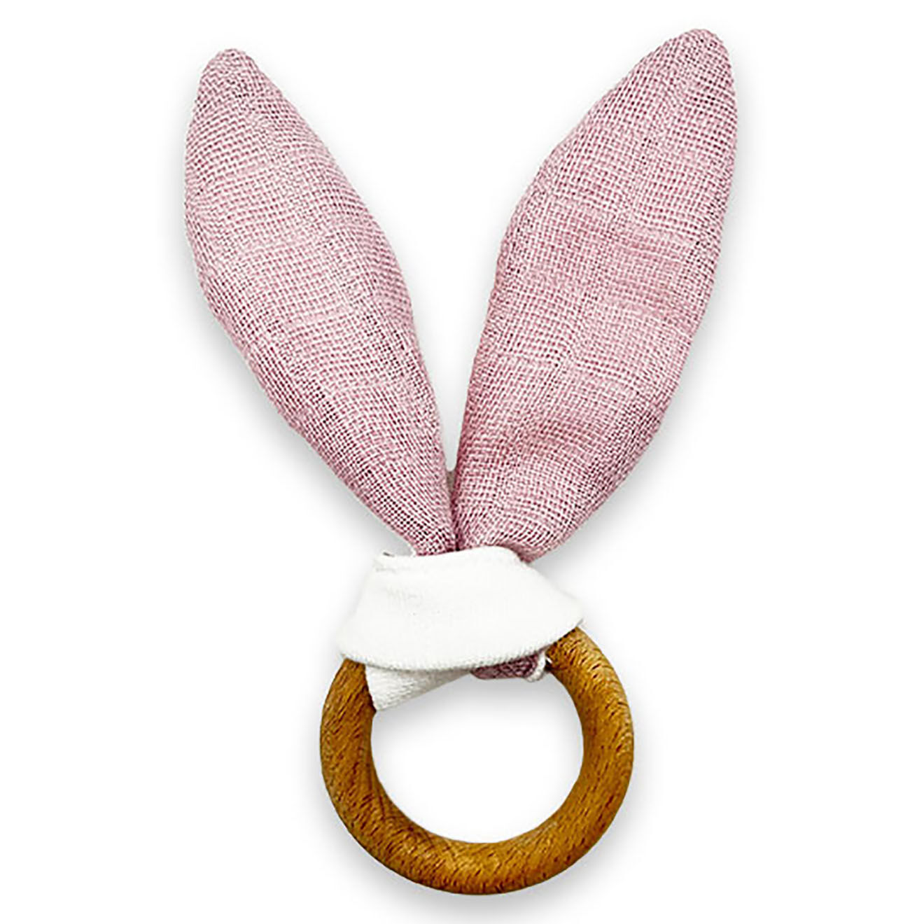 Papate Anneau de Dentition en Coton Bio rose - 15x5 cm
