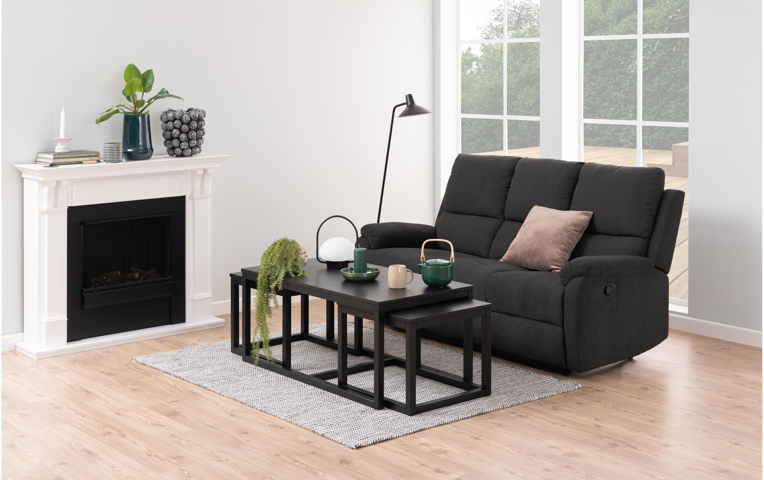 Couchtisch Cornus 3-er Set, Schwarz<br>Sofatisch-Set