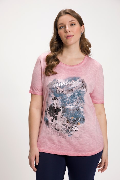 Trachten-Shirt, Berge, Classic, Rundhals, Halbarm