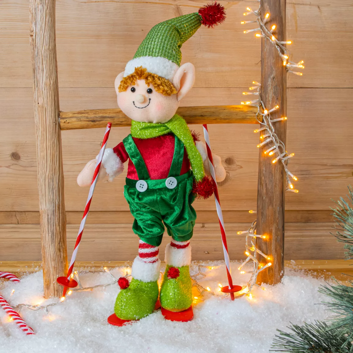 Lutin farceur en ski (H45 cm) Martin Multicolore