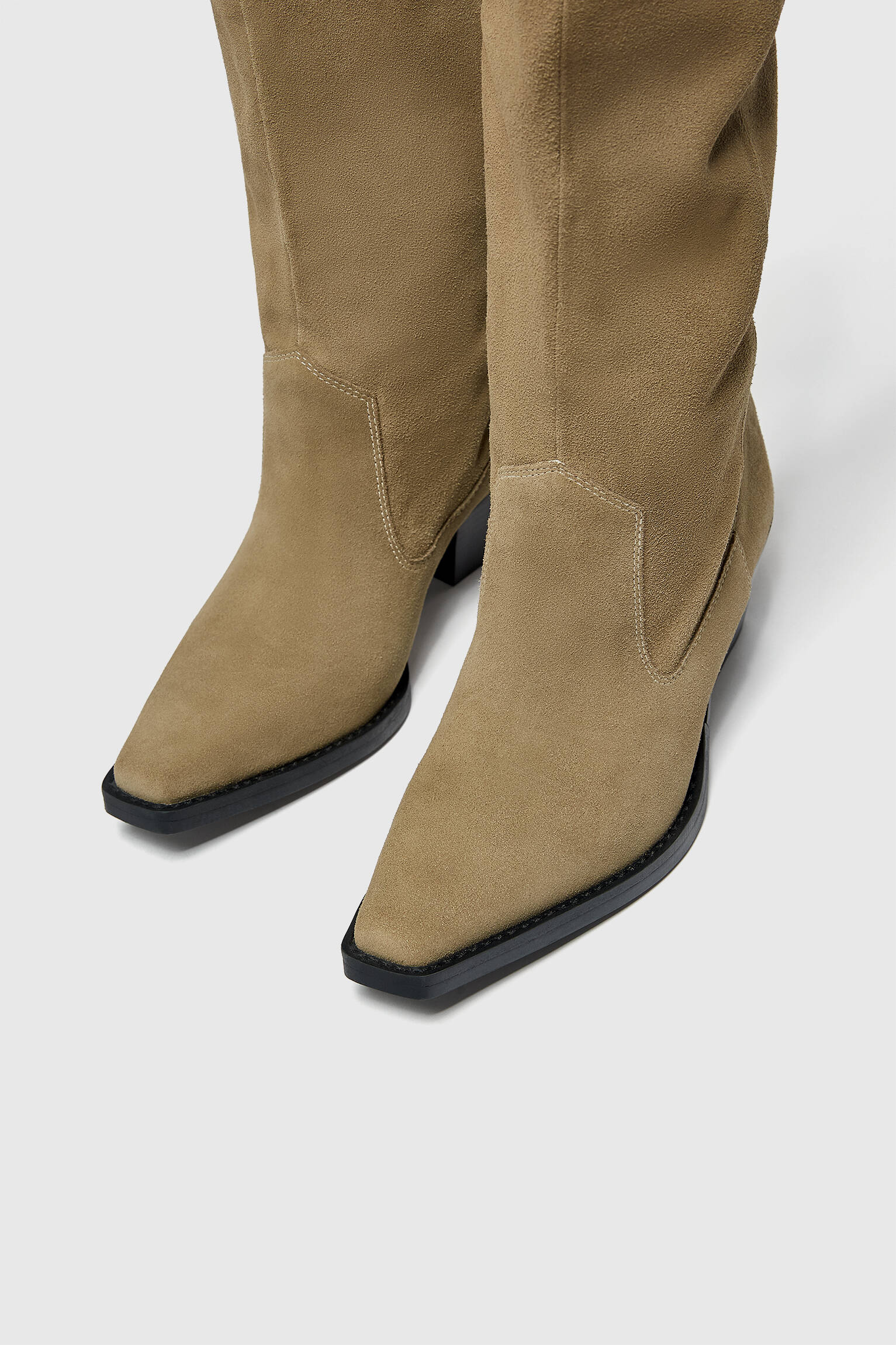 BOTA DE COWBOY DE COURO - AREIA