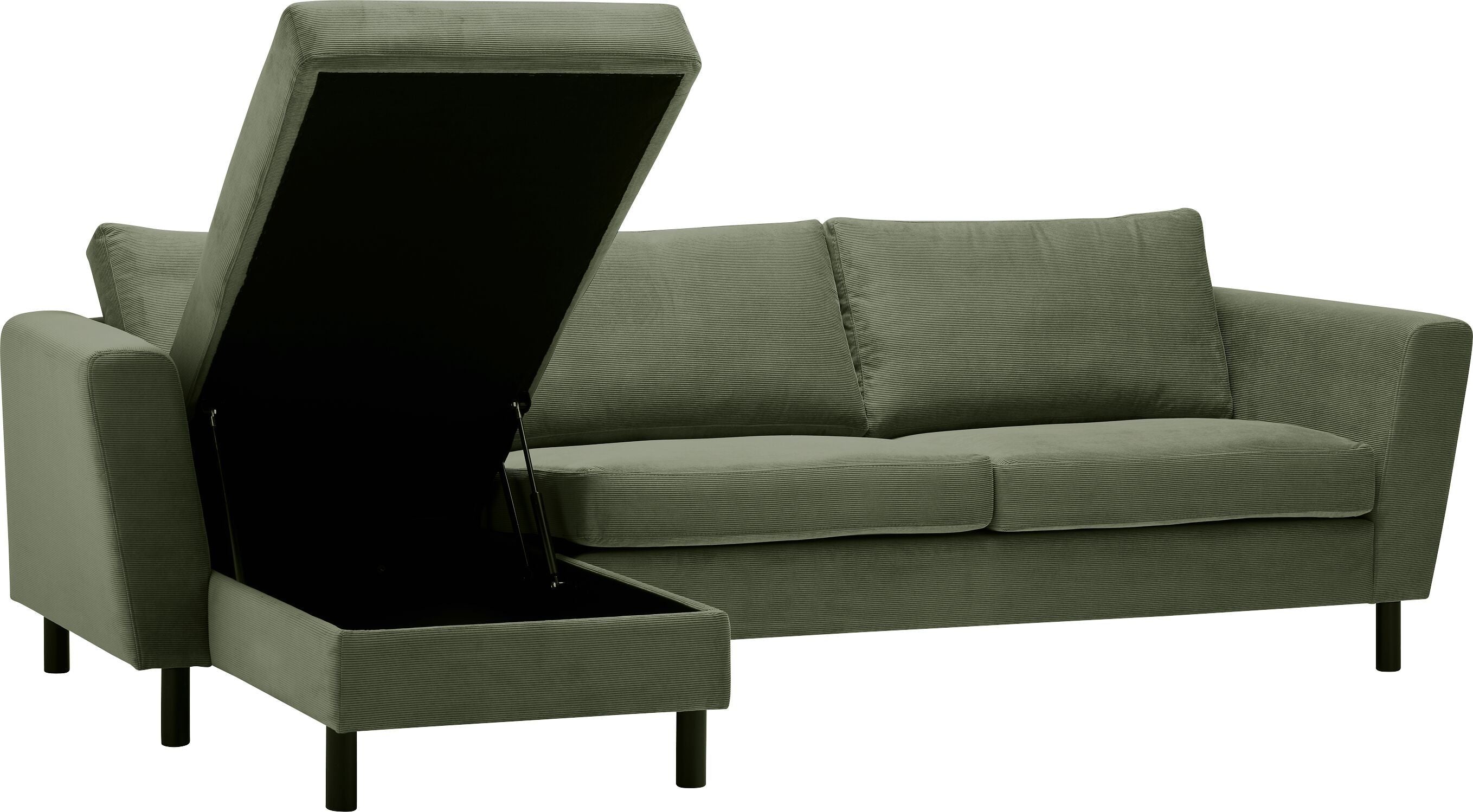 DIENER Ecksofa - Grün / B: 235.0 cm x T: 156.0 cm x H: 81.0 cm