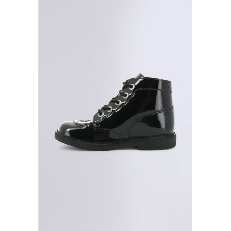KICK COL NOIR VERNIS BOTTINES Cuir Mixte