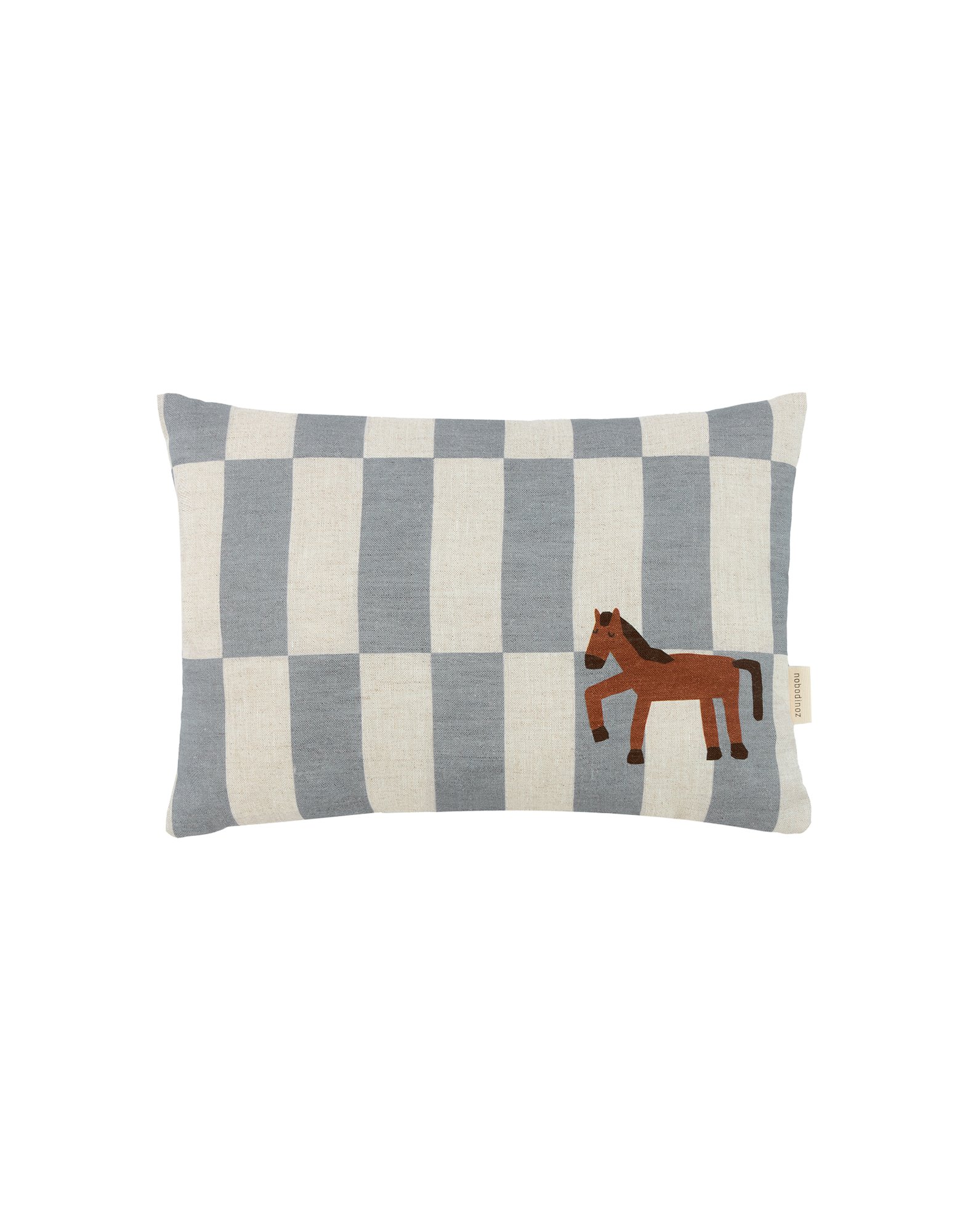 Coussin rectangulaire en lin français vibes s | Bleu