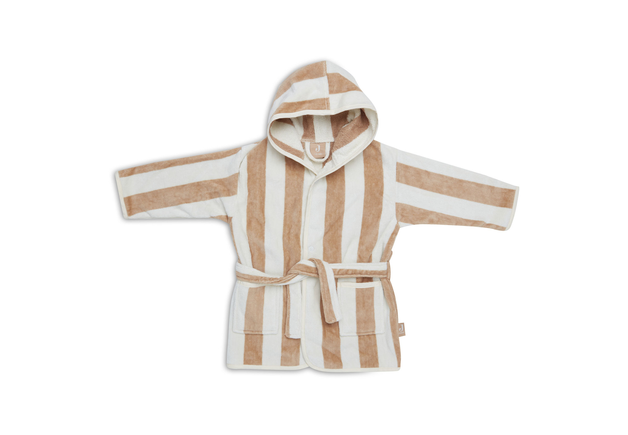 Jollein Jollein badjas 1-2 jaar Stripe Terry Biscuit gots