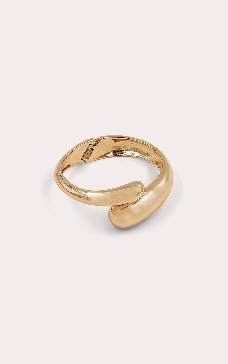 Doré Bracelet Jonc Épais Enroulé