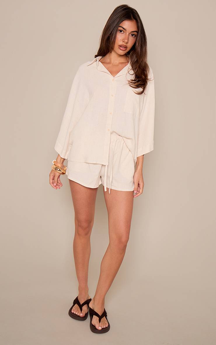 Amande Ensemble Chemise Oversize En Lin Coordonné