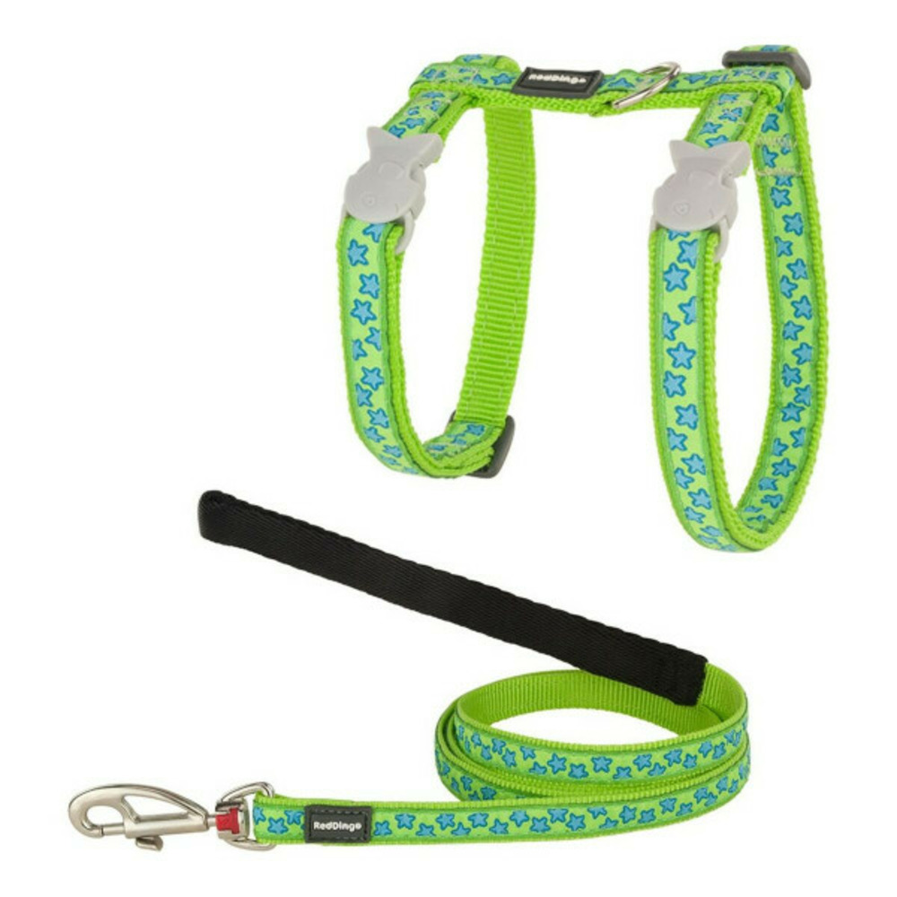 Harnais pour chat style turquoise étoile sangle