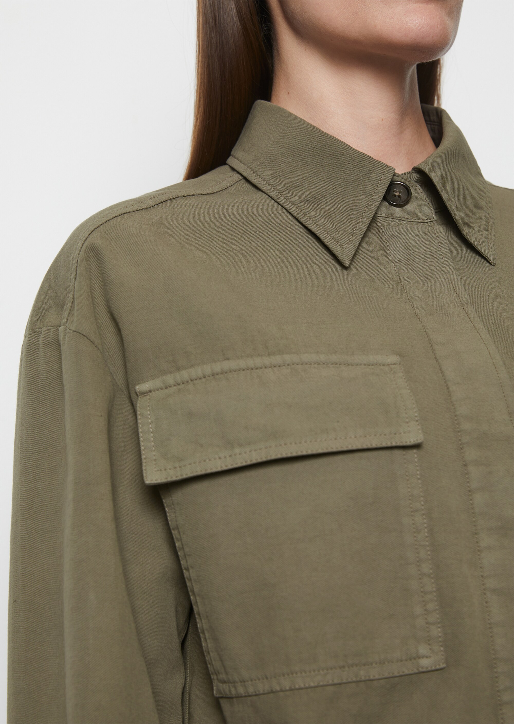 Jacke regularaus Organic-Cotton-Leinen-Mix
