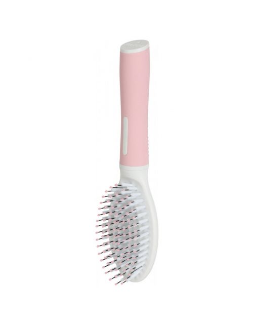 Zolux Anah Cat Borstel - Kattenvachtborstel - 3.5x5.5x21 cm Pink Wit For Cat. Medium And Long Coats