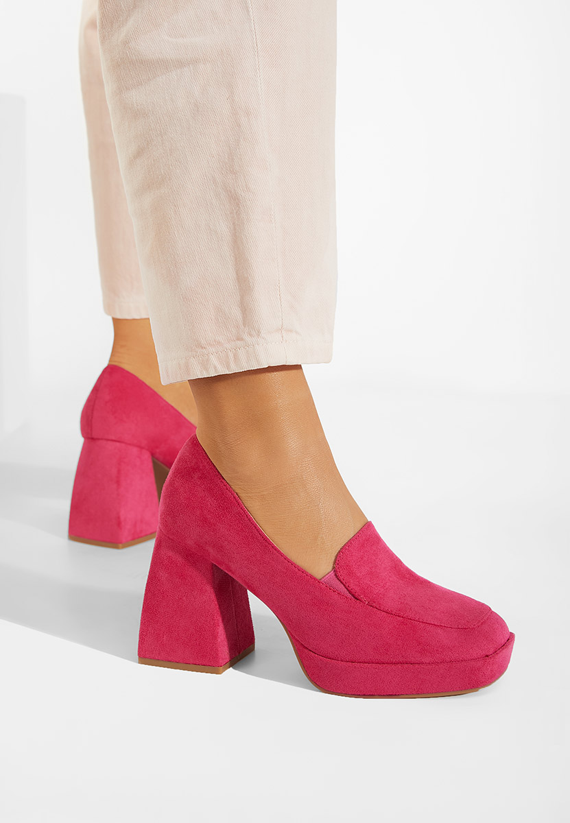 Chaussures à talon épais roses Hoya