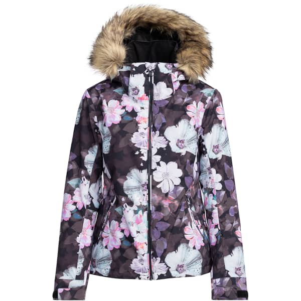 Veste de ski ROXY JET SKI TRUE BLACK BLURRY FLOWER