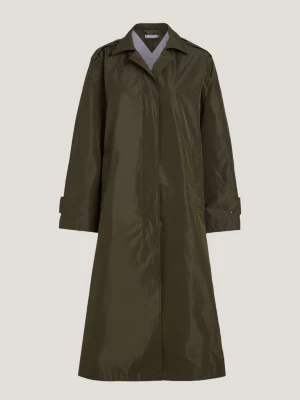 Trench coat reciclado com fecho oculto