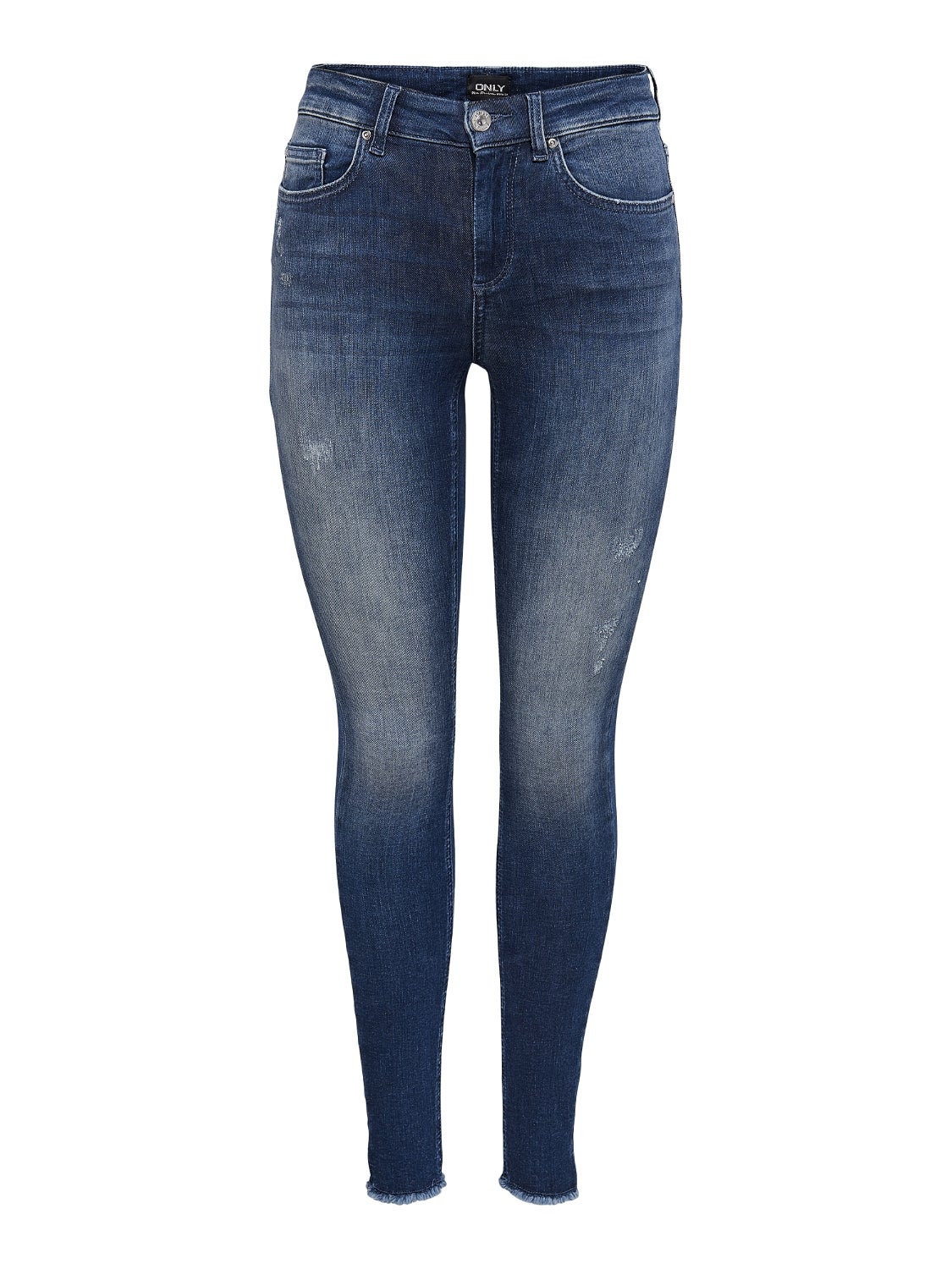 ONLBLUSH Mittlere Taille Skinny Fit Jeans Dark Blue Denim