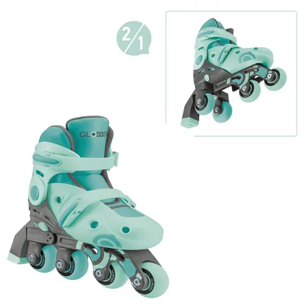 Authentic Sports Globber Learning Skates 2in1 mint, Gr. 26-29