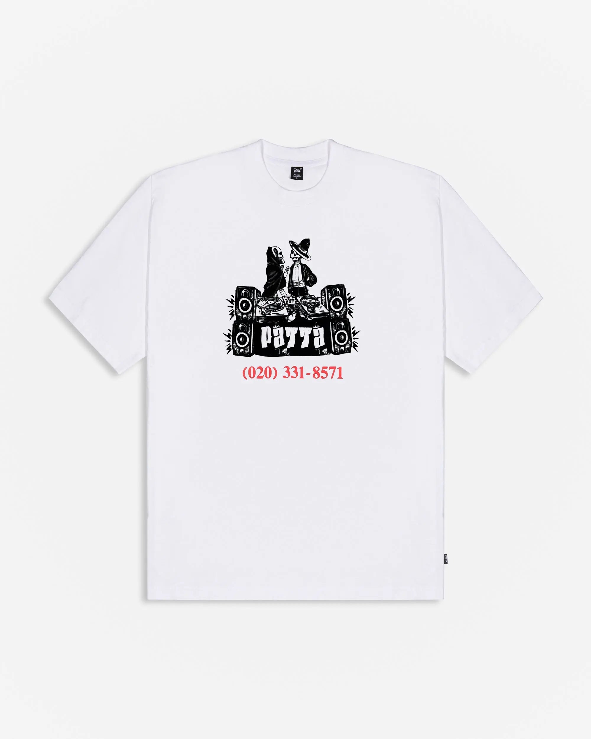 Patta DJ Skully T-Shirt (White)