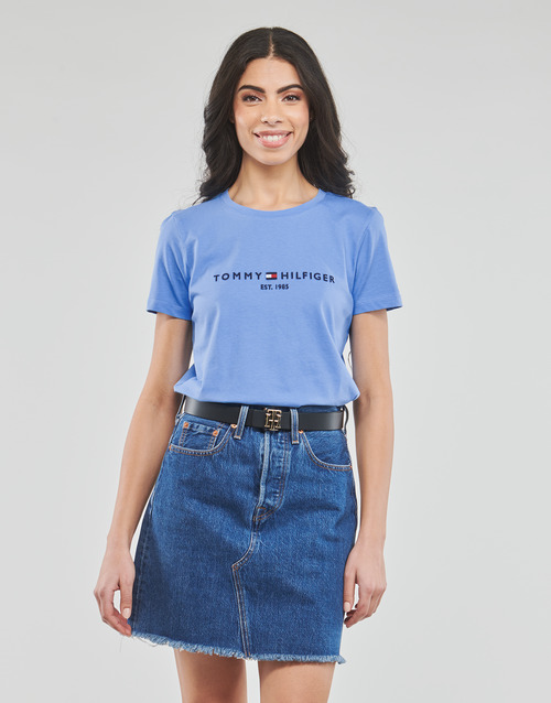 Tommy Hilfiger - REGULAR HILFIGER C-NK TEE SS - Bleu