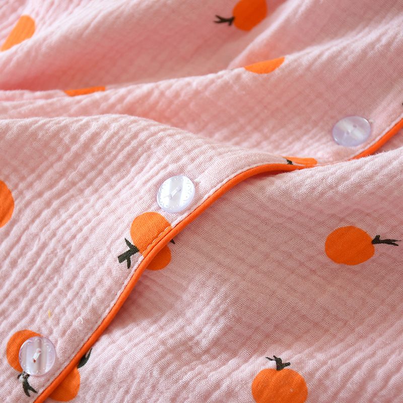 Somnus - Pyjamaset: Oranje print shirt + broek