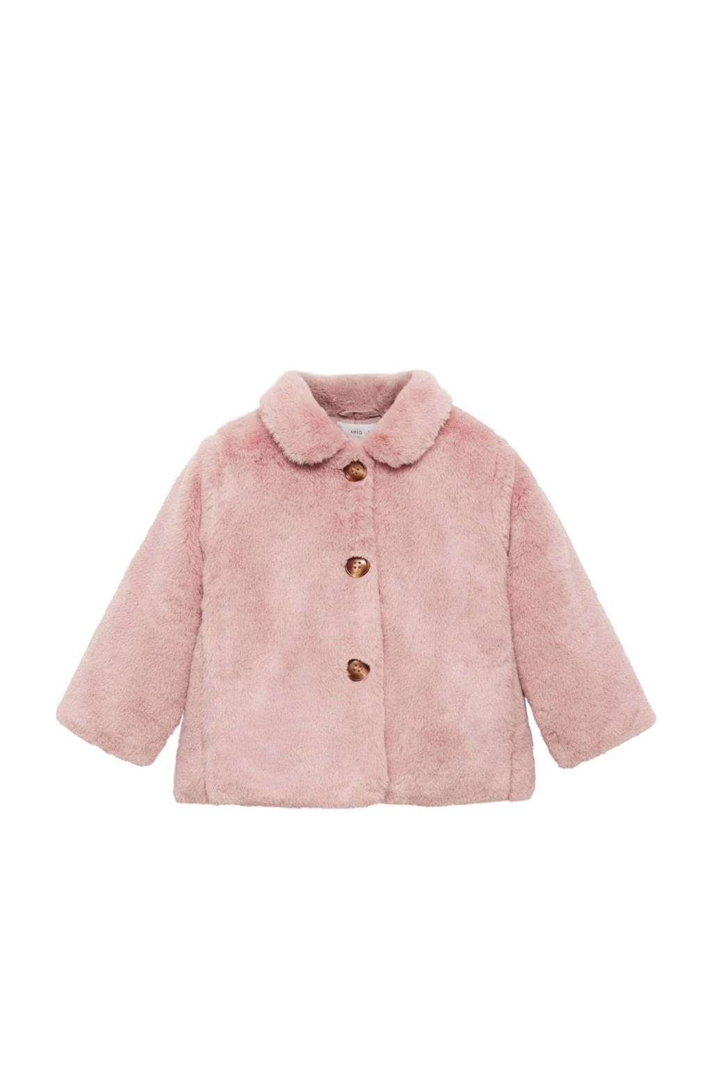 Mango Kids imitatiebont tussenjas roze