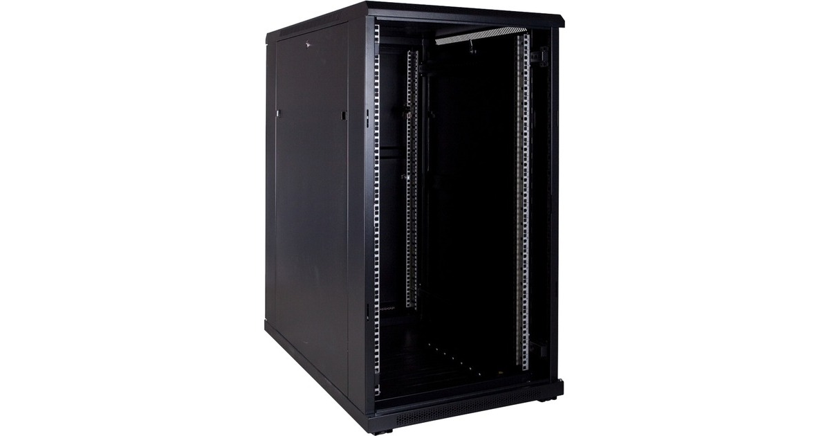 DSI22U serverkast met glazen deur - DS6022 server rack  (Zwart, 600 x 1000 x 1200mm)