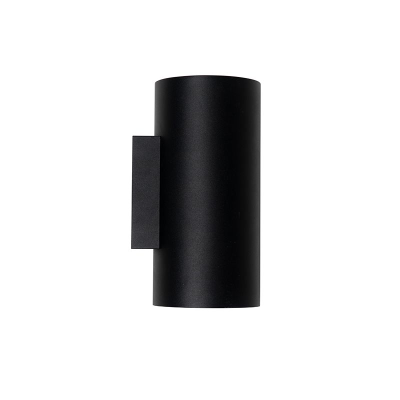 Design wandlamp zwart met goud GU10 50mm - Sab