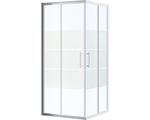 form&style hoekinstap SAMOA 80-90 cm decor horizontale strepen profielkleur wit