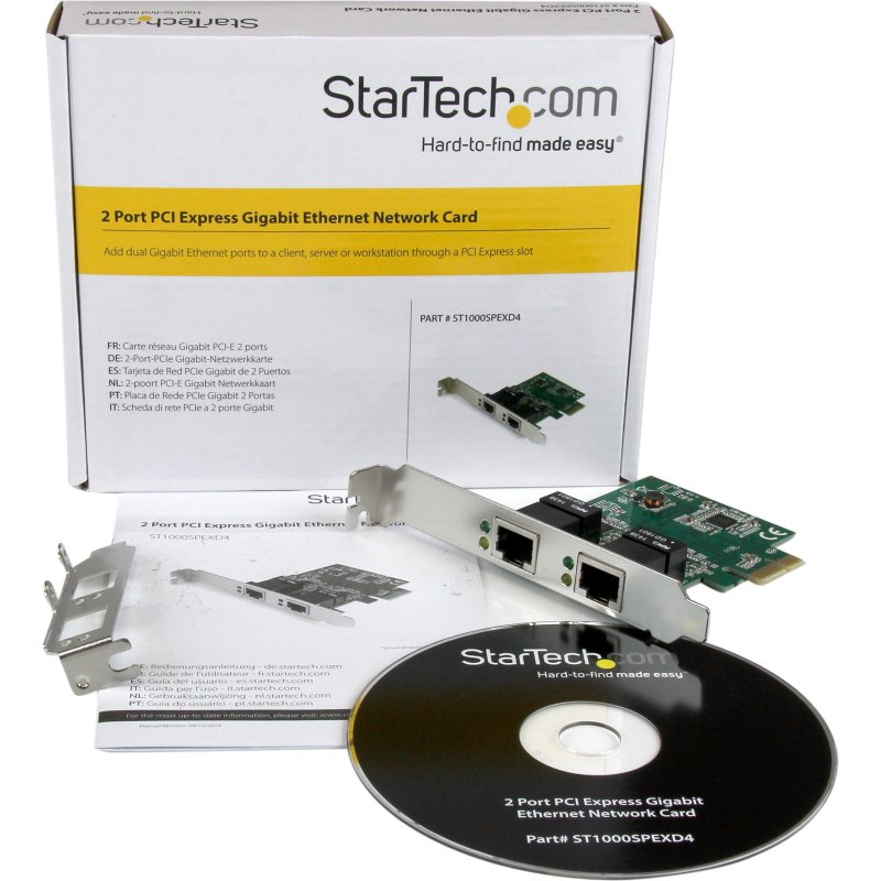 StarTech.com Carte réseau PCI Express à 2 ports Gigabit Ethernet - Adaptateur NIC PCIe GbE