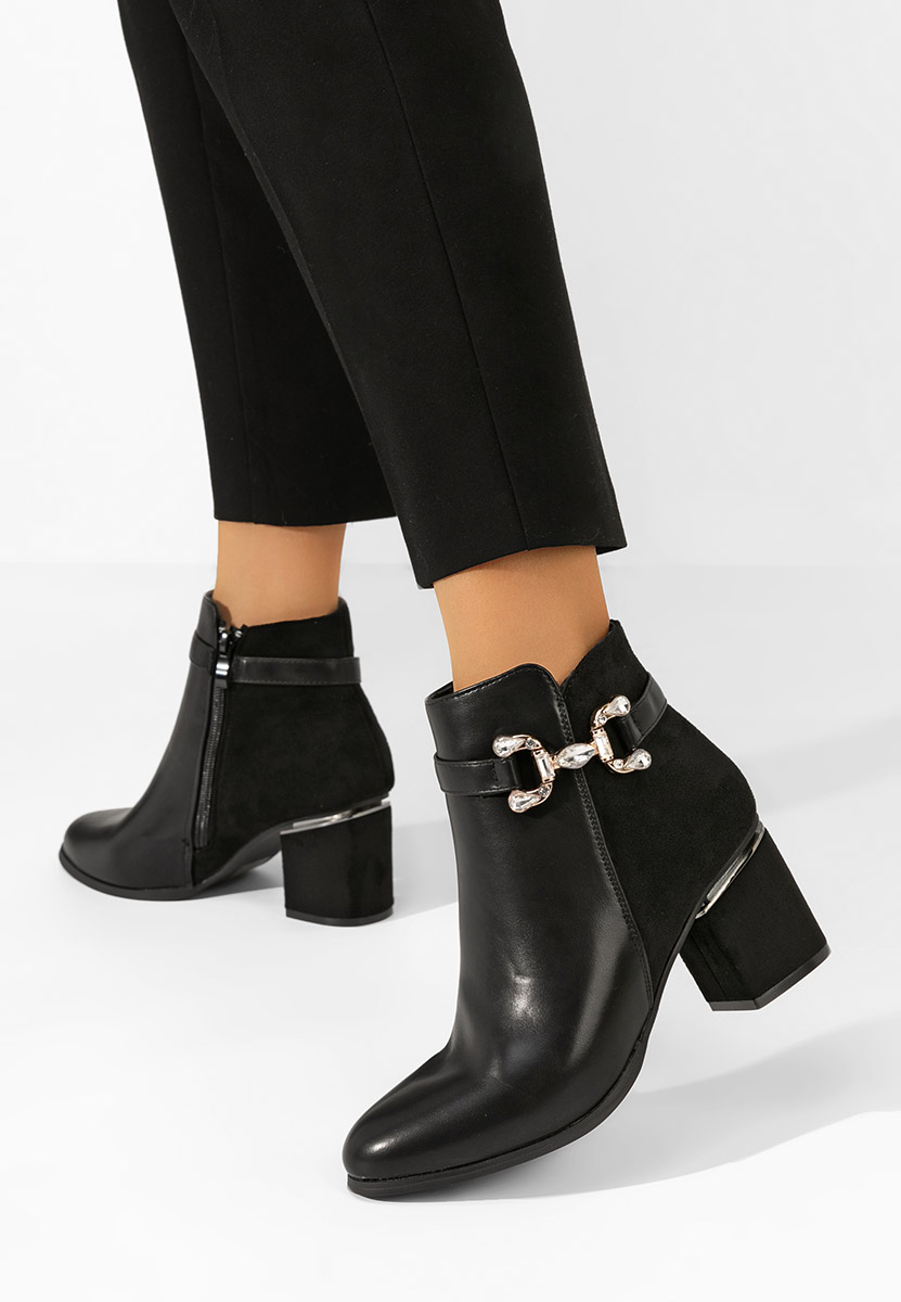 Bottines élégantes pour femme noires Safa