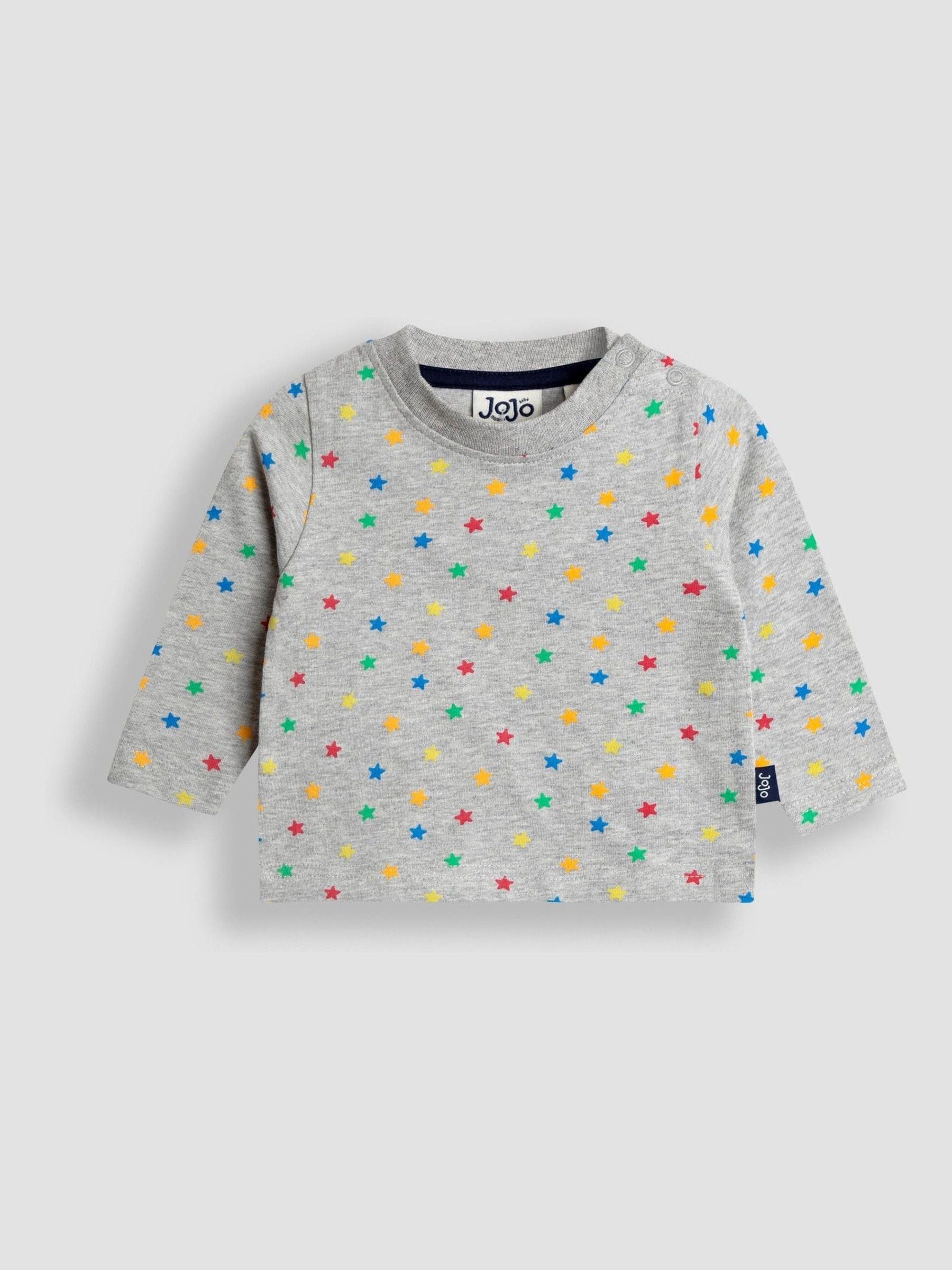 Marineblauw space - JoJo Maman Bébé 2-delige set van tuinbroek met applicatie en top met print