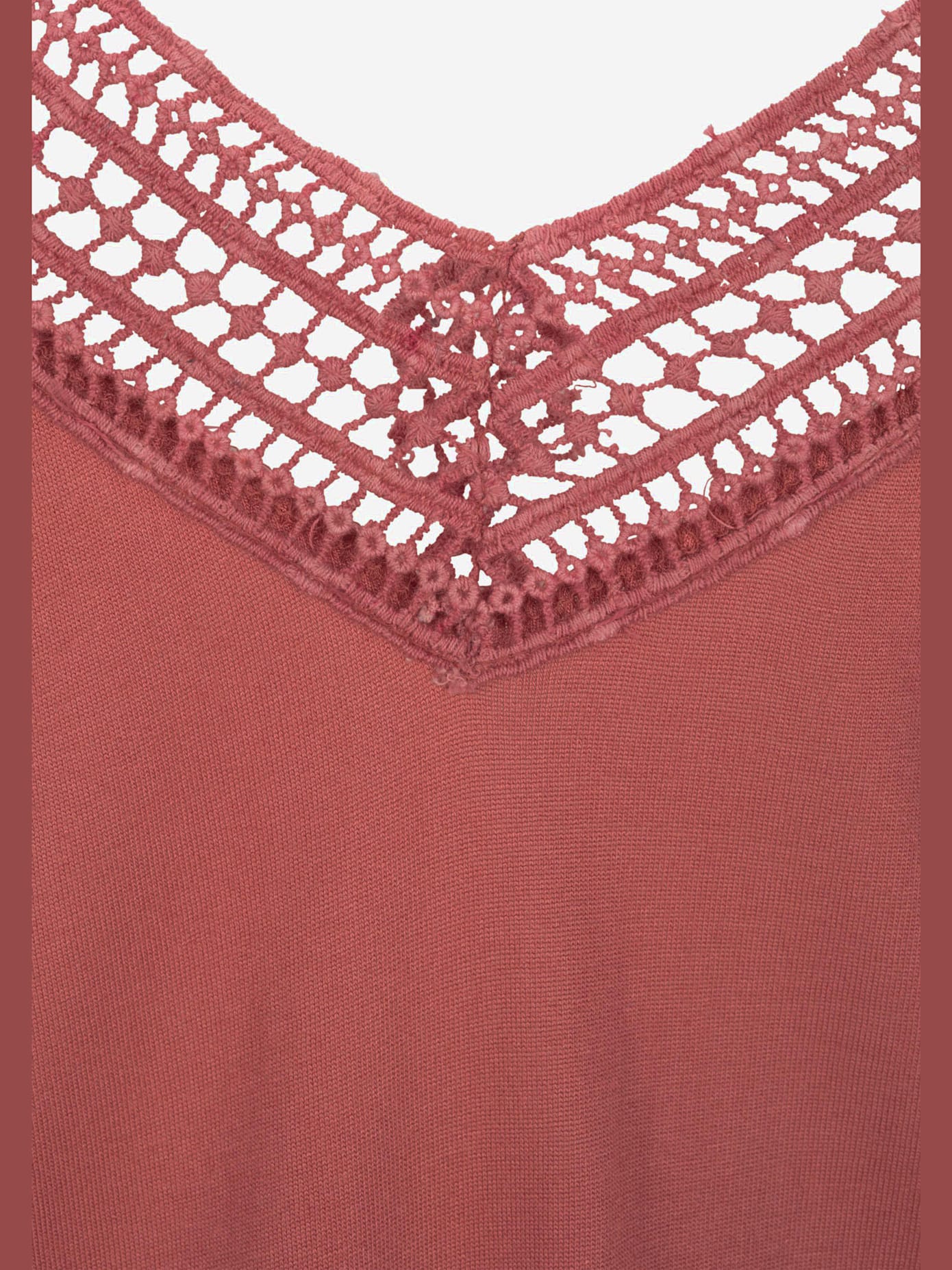 Haut de plage bande dentelle tendance