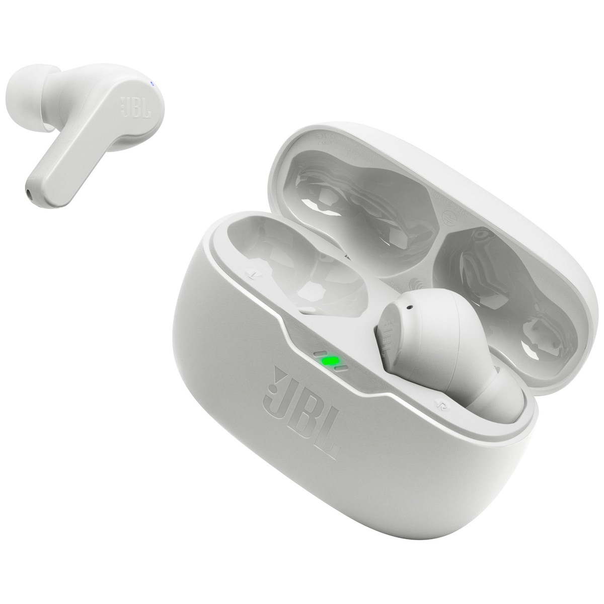 JBL Wave Beam helt trådløse in-ear hodetelefoner (hvit)